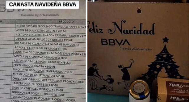 Conoce qué fue lo que dijo la joven sobre la canasta navideña del BBVA.