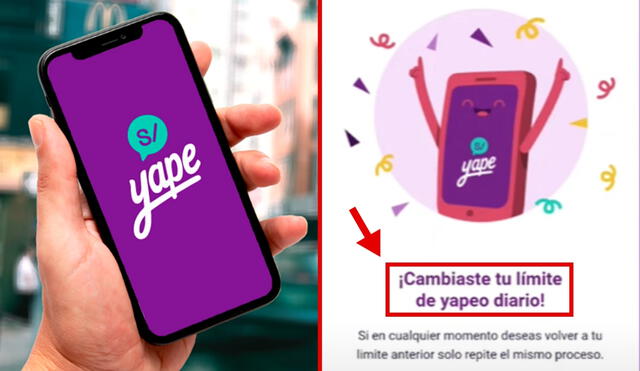 Puedes volver a tu antiguo monto máximo desde la misma app. Foto: composición LR/Yape