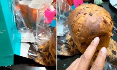 Los usuarios se mostraron disgustados con las imágenes del tradicional panetón peruano. Foto: composición LR/captura de TikTok/@jomenmen1