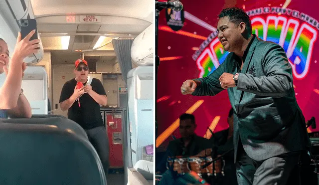 El joven cantante puso a gozar a los presentes. Foto: captura de TikTok/@charlycarmona_peru/Armonía 10