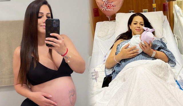 Melissa Klug recibió el cariño de sus familiares y seguidores al dar la bienvenida a su sexto hijo. Foto: composición LR  / Instagram Melissa Klug