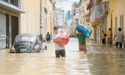 Alerta. Aún faltan culminar obras pese a inicio de las lluvias. Esta imagen se puede repetir. Foto: difusión