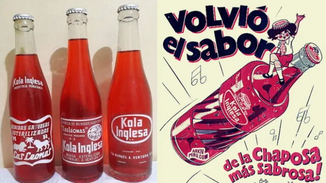 La Kola Inglesa tuvo presencia en el mercado peruano durante más de 60 años. Foto: composición LR/PerúRetro/Arkivperu