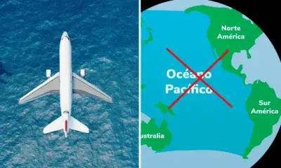 La forma de la Tierra influye en que los aviones no viajen por el océano Pacífico. Foto: composición LR/MyHydration