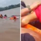 Familia fue puesta a buen recaudo. Foto y video: Iquitos al Rojo Vivo/Facebook