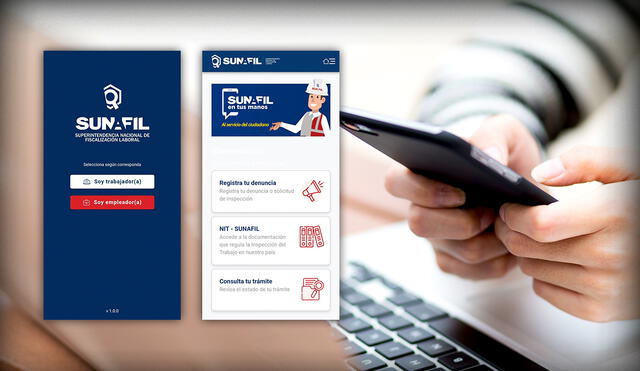 El aplicativo Sunafil en tus manos está disponible para dispositivos Android. Foto: composición LR/Economía