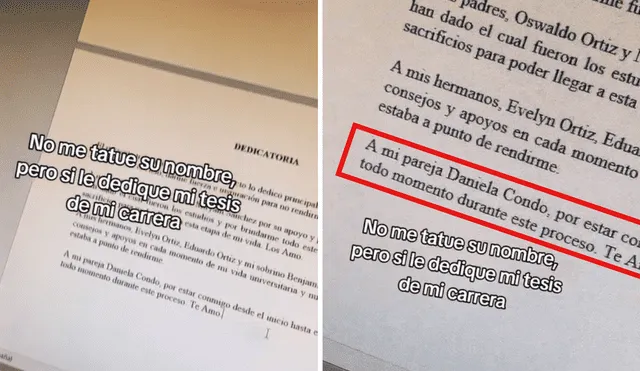 El joven también dedicó su trabajo de investigación a sus padres y hermanos. Foto: composición LR/TikTok/@andy.ortiz17