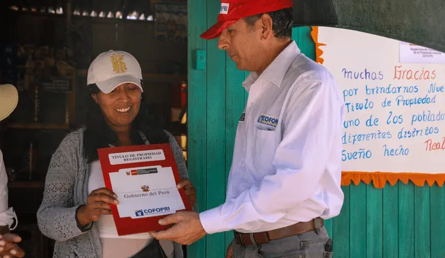 Personal de Cofopri se acercará a hogares para llevar a cabo proceso. Foto: Cofopri