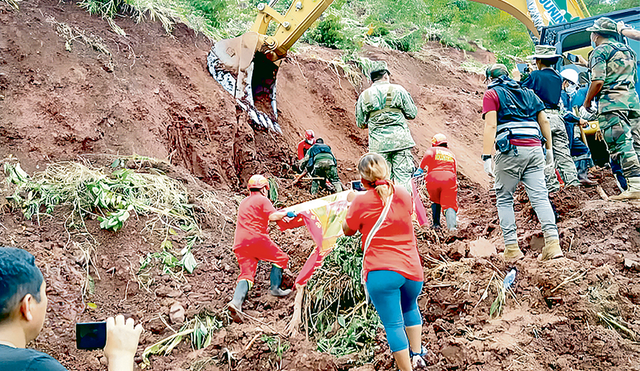 Tragedia. Recién al cuarto día fueron hallados los restos de la familia Mishicuri Marcos. Foto: difusión