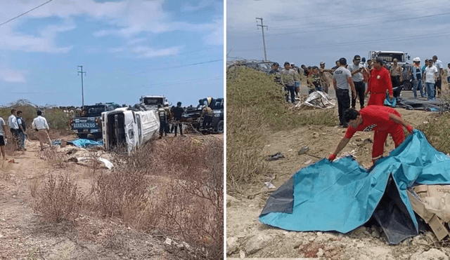 La minivan blanca sufrió el peor daño tras el accidente. Foto: La República