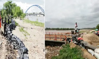 Autoridades y dirigentes denuncian que geobolsas no protegen a la población de posibles inundaciones. Foto: composición LR/ La República