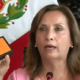 Dina Boluarte mostró una caja de la marca mencionada para reforzar su versión sobre el origen de sus joyas. Foto: captura de Canal N