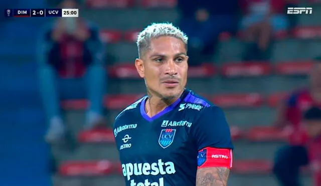 Paolo Guerrero llegó en 2024 a César Vallejo. Foto: captura ESPN