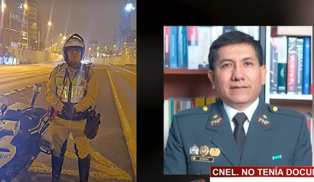 El coronel involucrado sería abogado de la Inspectoría de la PNP. Foto: captura Panamericana