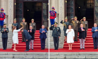 Gustavo Adrianzén y el ministro del Interior también participaron en la ceremonia. Foto: Andrea Jara