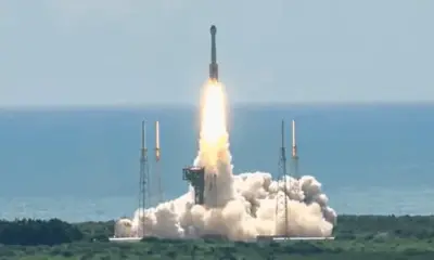 La nave Starliner se dirige a la Estación Espacial Internacional con dos astronautas. Foto: captura de transmisión en vivo NASA