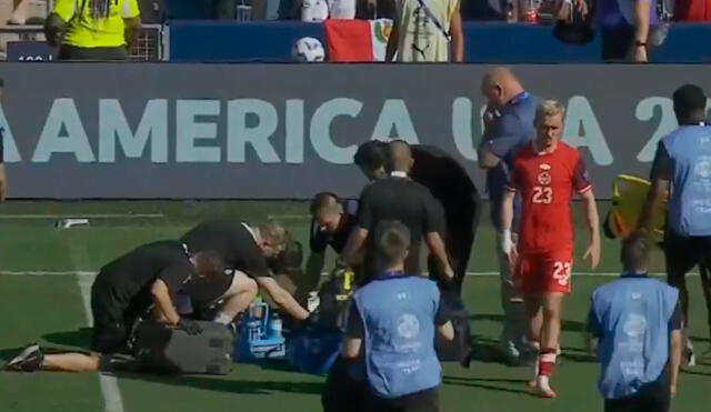 Asistente del árbitro principal del Perú vs. Canadá se desmayó debido al calor. Foto: captura/DSports