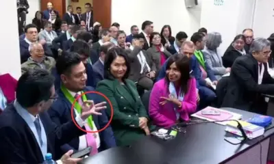 Humberto Abanto y abogada de Keiko Fujimori en audiencia. Foto: composición LR