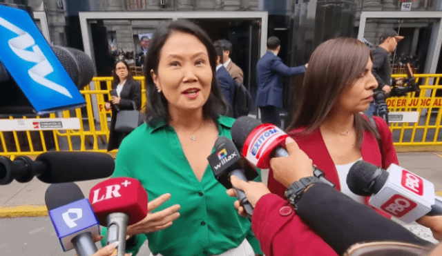 Keiko Fujimori y su abogada a la salida de audiencia por el caso Cócteles. Foto: La República