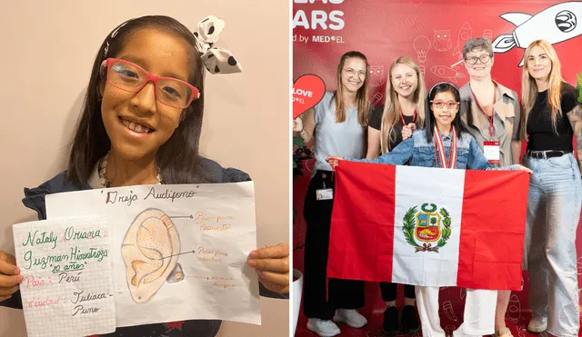 Nataly Guzman compitió con más de 200 niños inventores de 24 países del mundo. Foto: composición LR/Difusión/ MED-EL