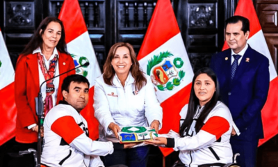 Dina Boluarte durante ceremonia de despedida. Foto: difusión