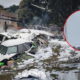 El avión se estrelló en el patio trasero de una residencia en el barrio de Capela, dentro de un condominio en Vinhedo.  Foto: composición LR/Globo