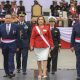 Dina Boluarte en la ceremonia por el Día de las Fuerzas Armadas. Foto: Presidencial