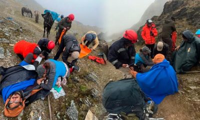 El Departamento de Salvamento de Alta Montaña de la PNP localizó al turista gracias a su GPS. Foto: Composición LR